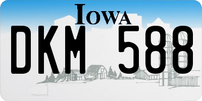 IA license plate DKM588