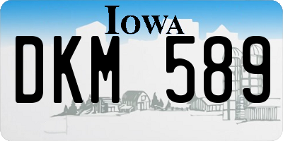 IA license plate DKM589