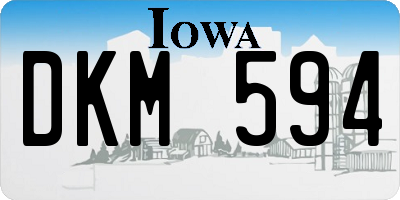 IA license plate DKM594