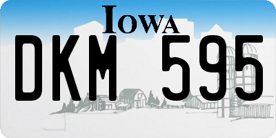 IA license plate DKM595