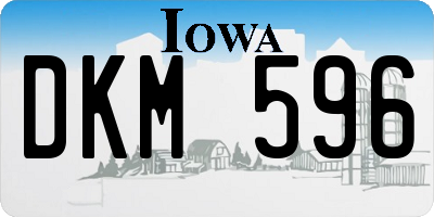 IA license plate DKM596