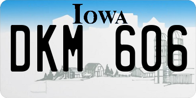 IA license plate DKM606