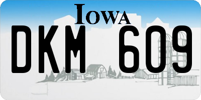 IA license plate DKM609
