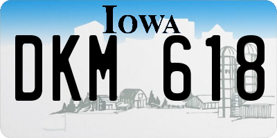 IA license plate DKM618