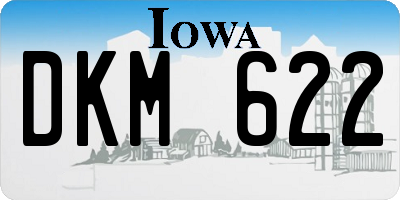 IA license plate DKM622