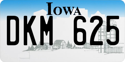 IA license plate DKM625