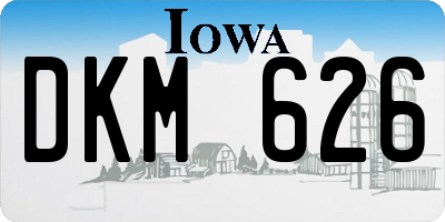 IA license plate DKM626