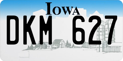 IA license plate DKM627
