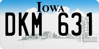 IA license plate DKM631