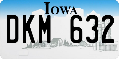 IA license plate DKM632