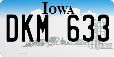IA license plate DKM633