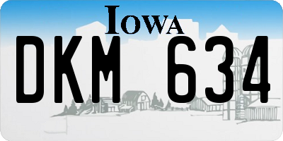 IA license plate DKM634