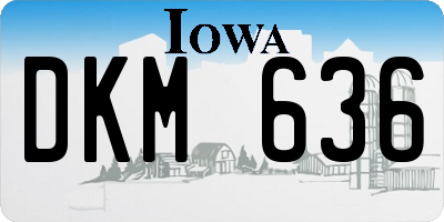 IA license plate DKM636