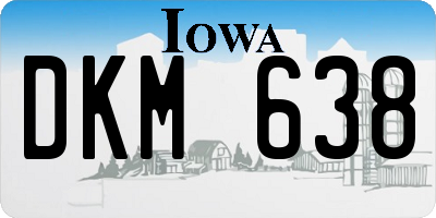 IA license plate DKM638