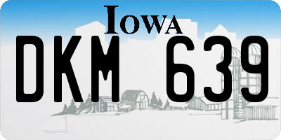 IA license plate DKM639