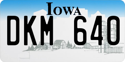 IA license plate DKM640