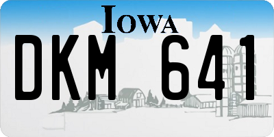 IA license plate DKM641