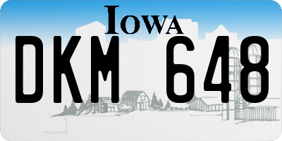 IA license plate DKM648