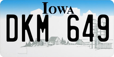 IA license plate DKM649
