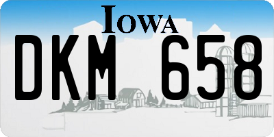 IA license plate DKM658