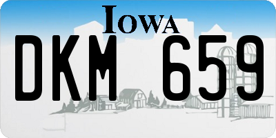 IA license plate DKM659