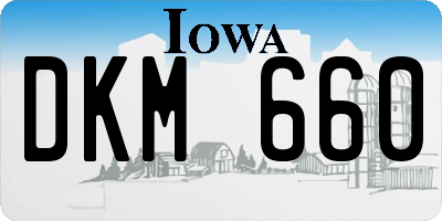 IA license plate DKM660