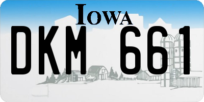IA license plate DKM661