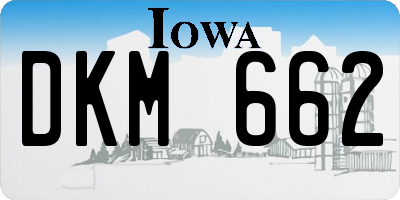 IA license plate DKM662
