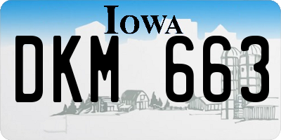 IA license plate DKM663