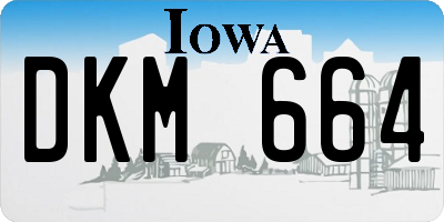 IA license plate DKM664