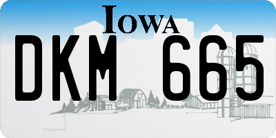 IA license plate DKM665