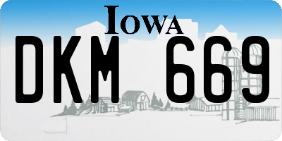 IA license plate DKM669