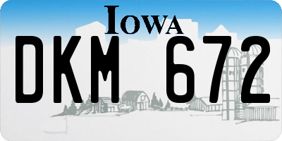 IA license plate DKM672