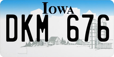 IA license plate DKM676