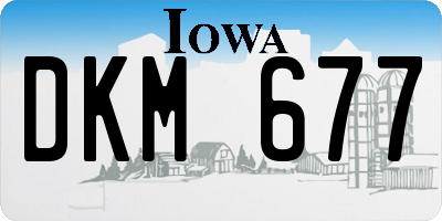 IA license plate DKM677