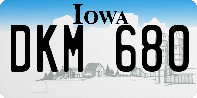 IA license plate DKM680
