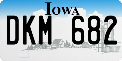IA license plate DKM682