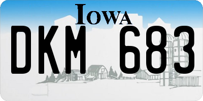 IA license plate DKM683