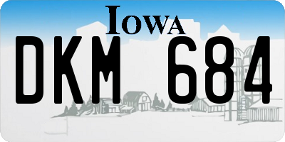 IA license plate DKM684