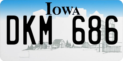 IA license plate DKM686