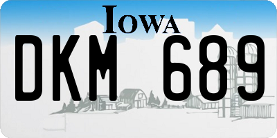 IA license plate DKM689