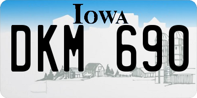 IA license plate DKM690