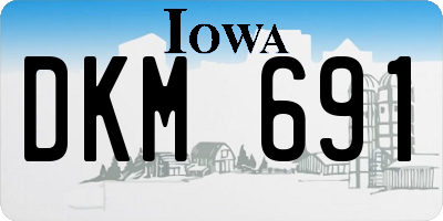 IA license plate DKM691