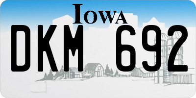 IA license plate DKM692