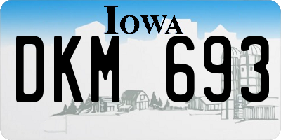 IA license plate DKM693