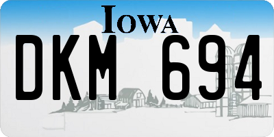 IA license plate DKM694