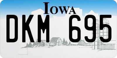 IA license plate DKM695