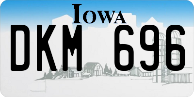 IA license plate DKM696