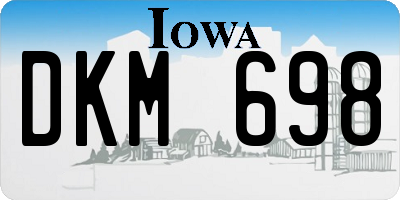 IA license plate DKM698