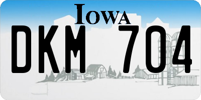 IA license plate DKM704
